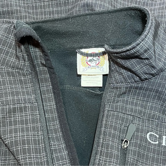 Cinch Softshell Jacket Mens Small Black Full Zip Western Coat Fleece Lined - Picture 4 of 16